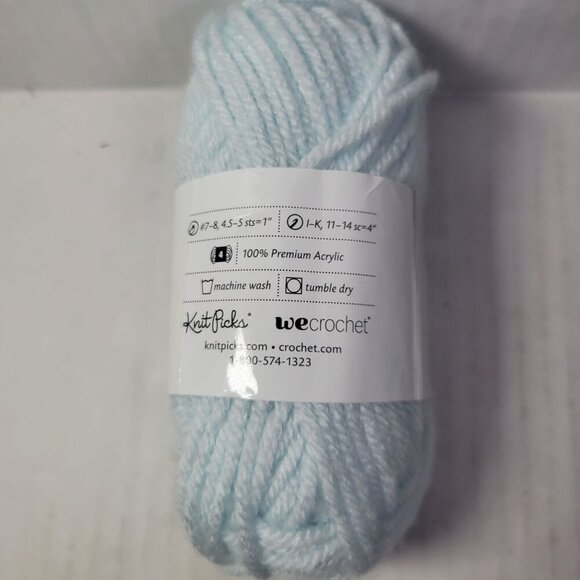 Lot of 10 Mini Skeins Knit Picks Brava Blue & Green Worsted Weight Yarn - Picture 3 of 16